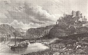 Sankt Goar, Steel Engraving from a Rhine Album